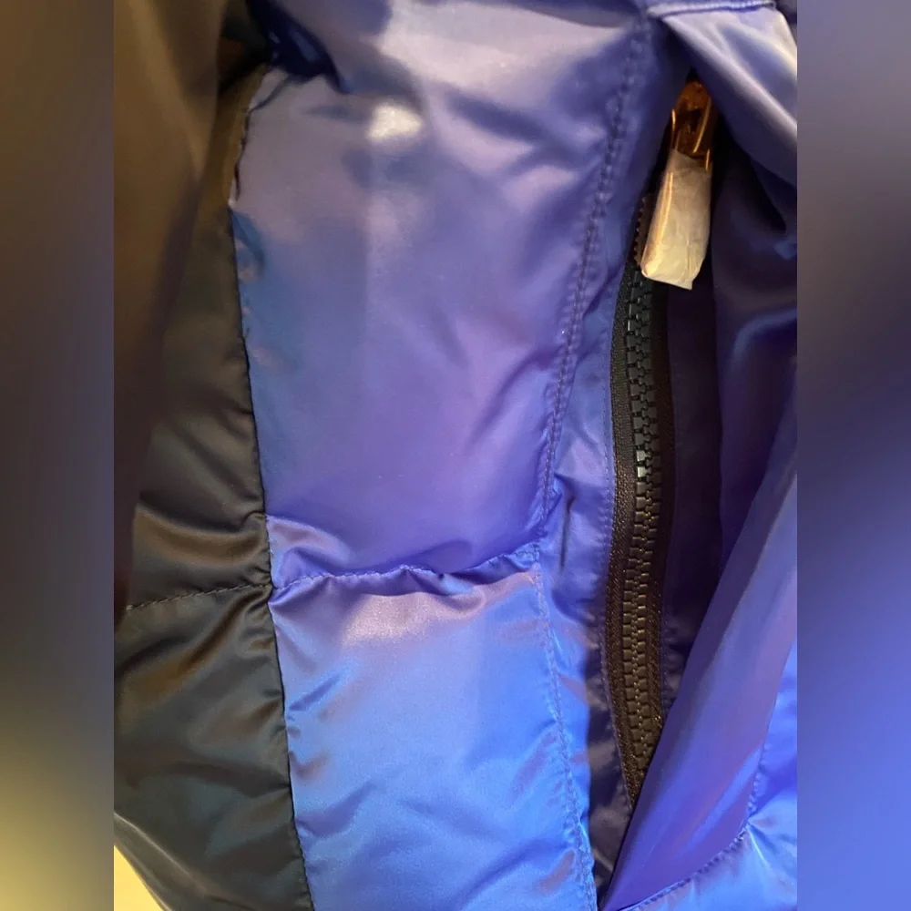 Tory Burch Reversible Blue/Red Puffer Jacket